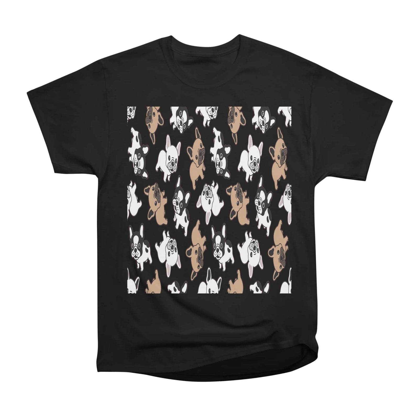 French Bulldogs Puppies Looking Cute Pattern Design