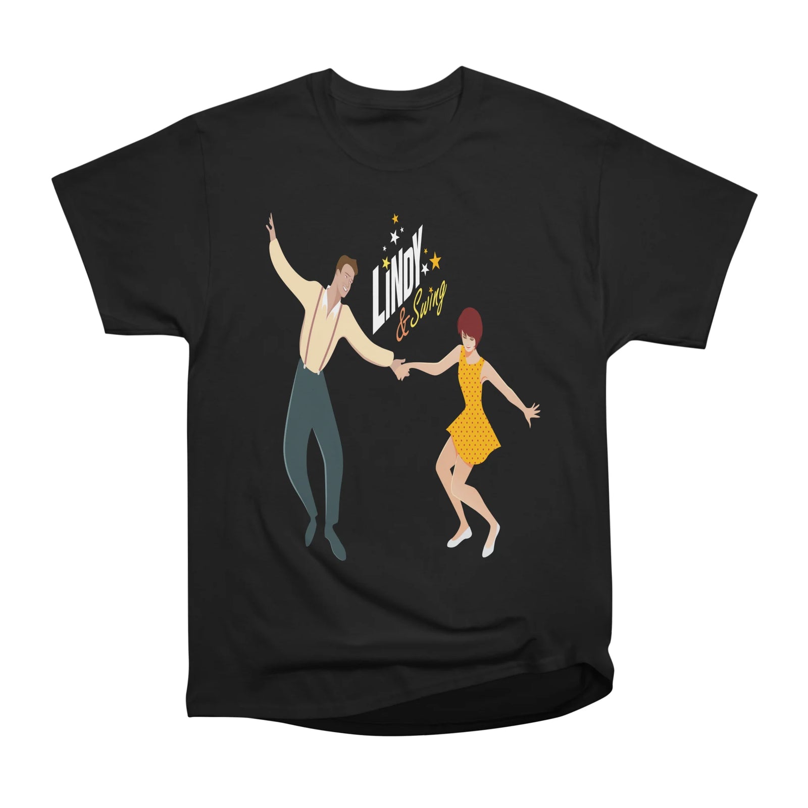 Lindy And Swing Dancing Couple