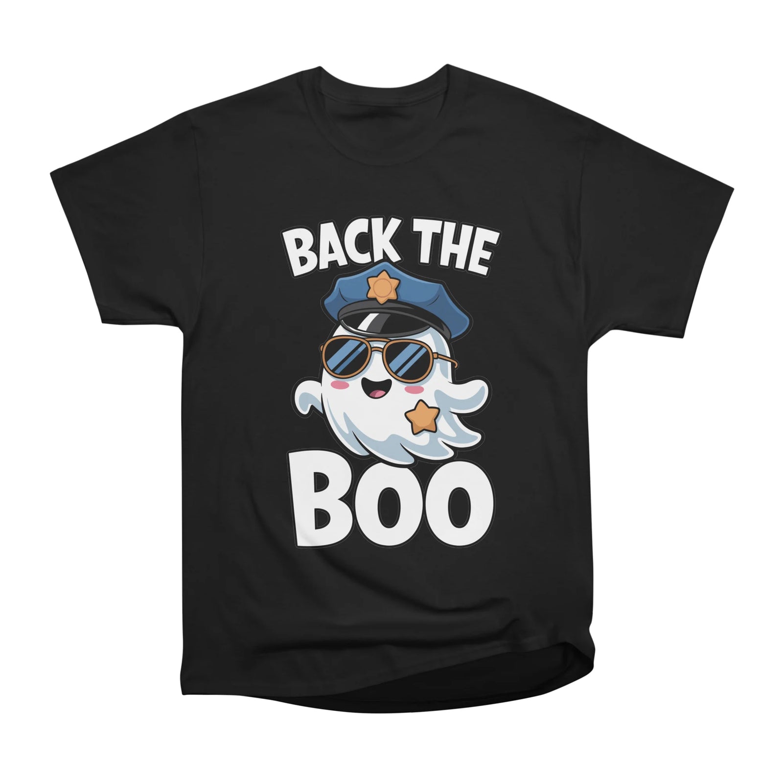Back the Boo Funny Police Officer Halloween Ghost