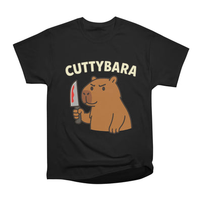 Capybara with Knife Cuttybara Dark Animal Pun
