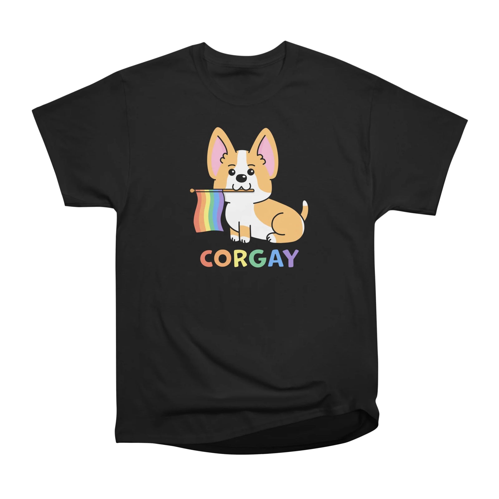 Corgi Pride Flag Pun