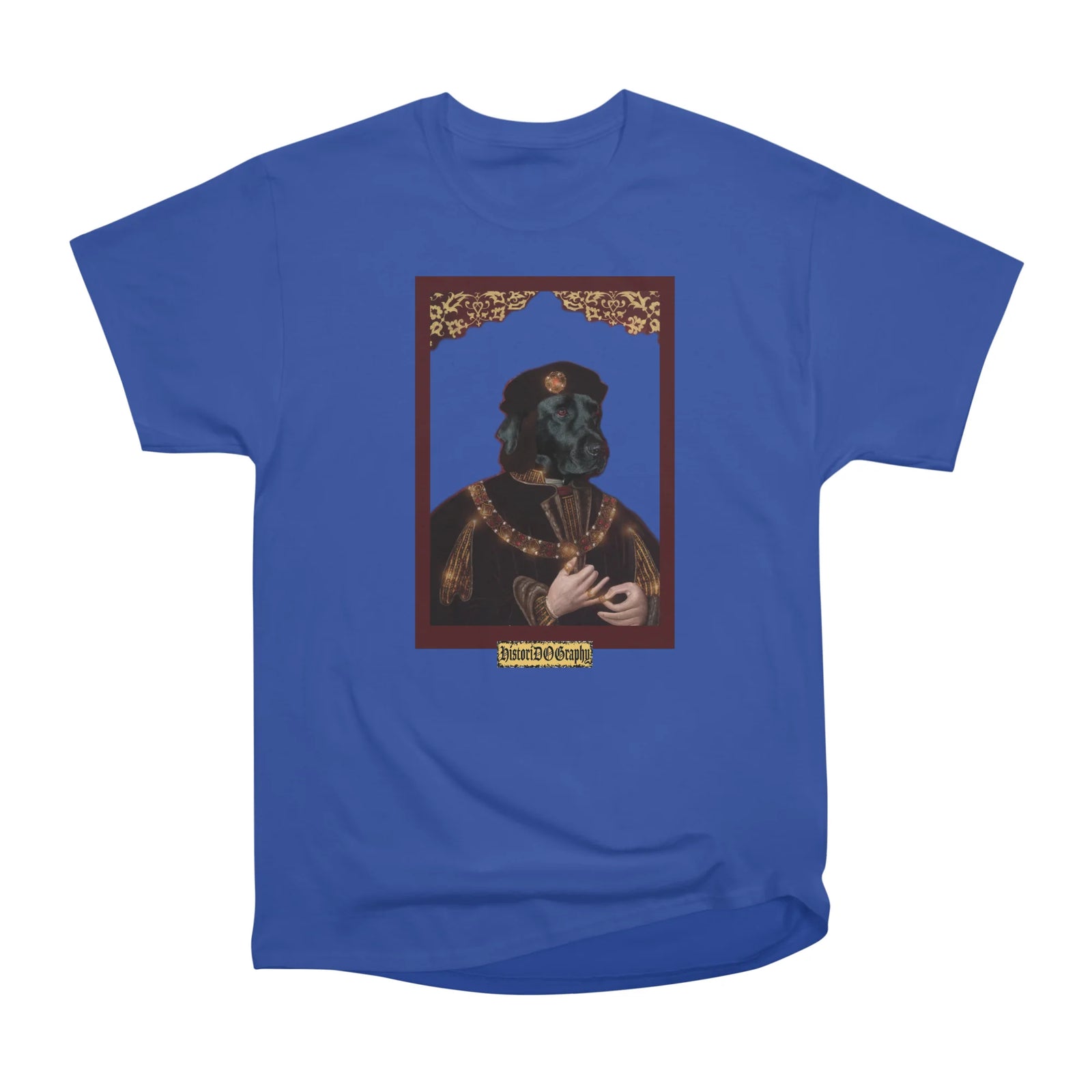 My kindgom for a dog treat (black lab as Richard III of York)