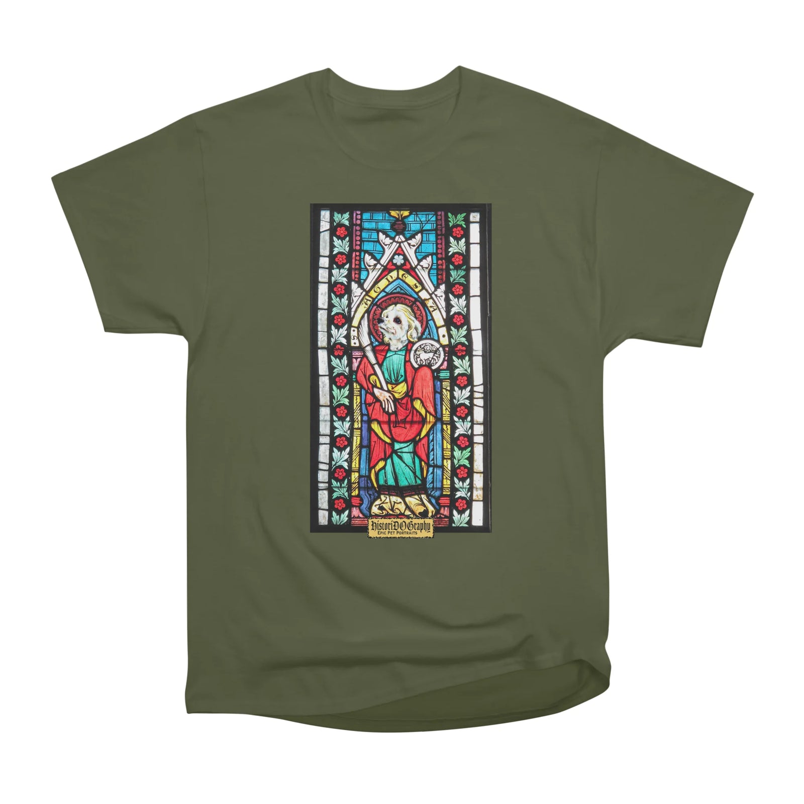 Saint Max the Maltese on stained glass
