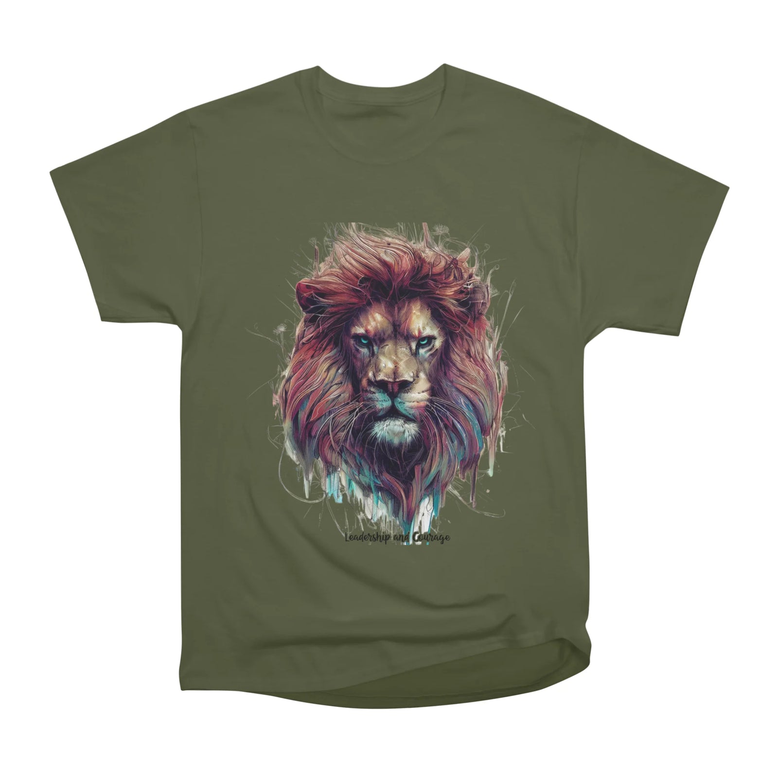 Leadership and Courage | Beautiful Painting of Lion with quote