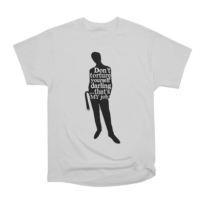 Don't Torture Yourself Darling BDSM Black Red Silhouette