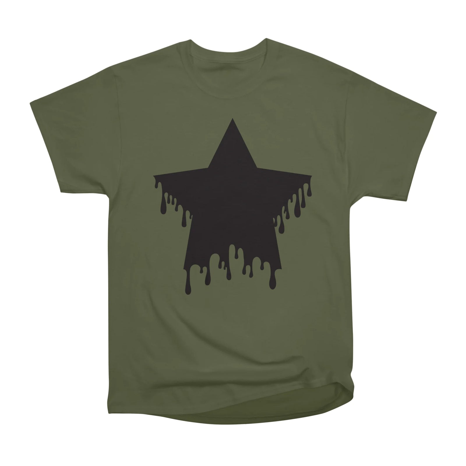 Gothic Black Dripping Star Silhouette