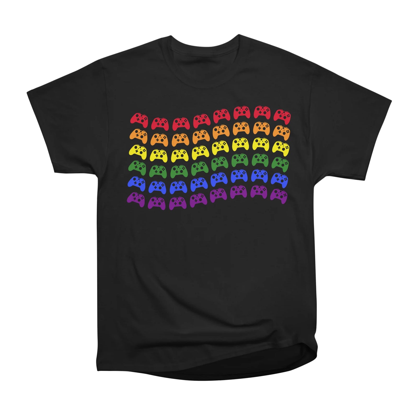 Gamer Gay Pride Flag Rainbow Controllers
