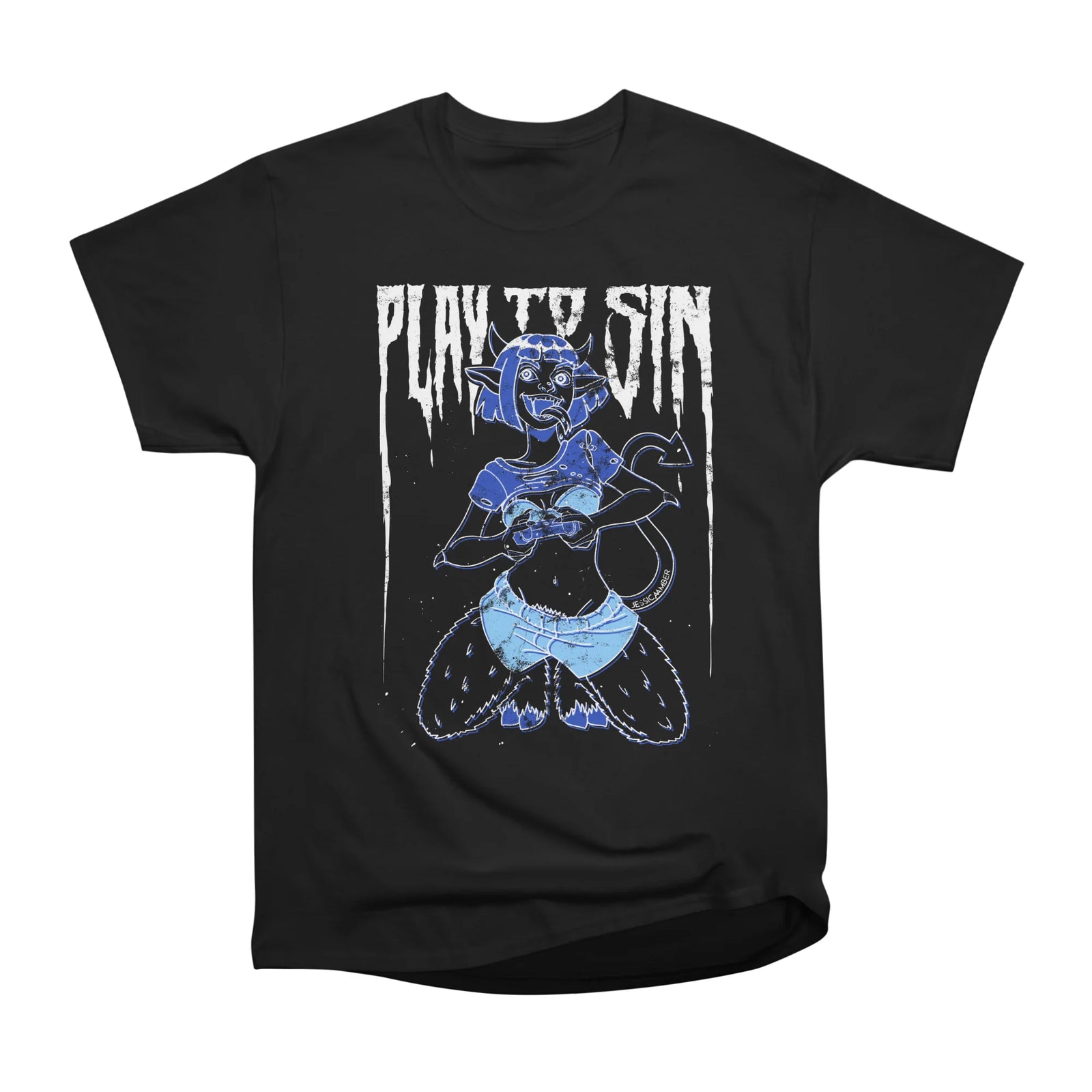 Play to Sin Gamer Sexy Cartoon Devil Girl