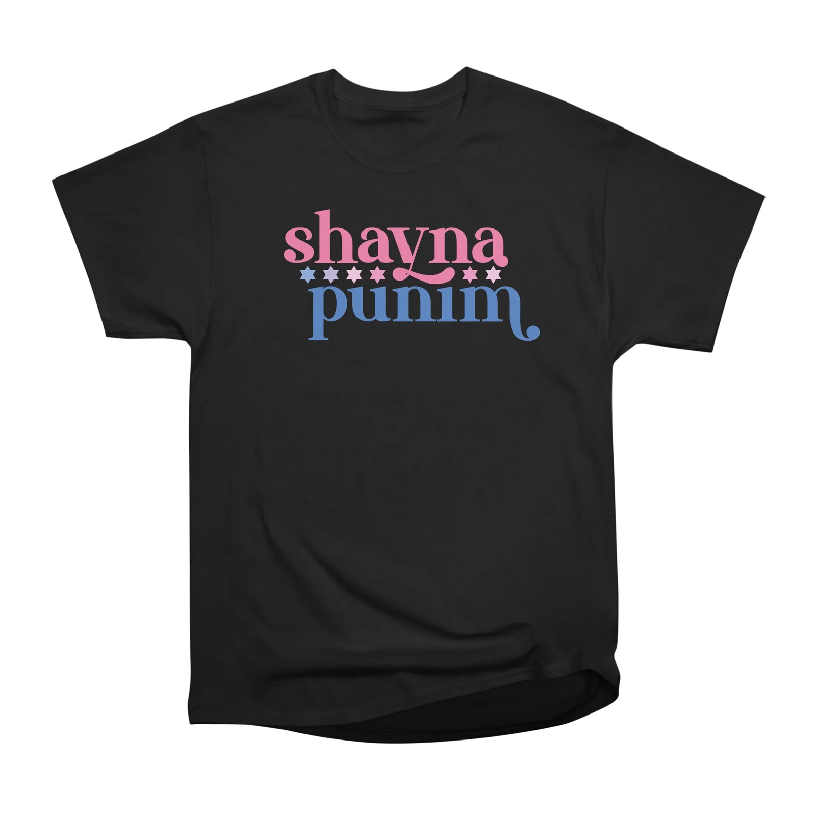 Shayna Punim Pastel Pink Blue Jewish Slogan