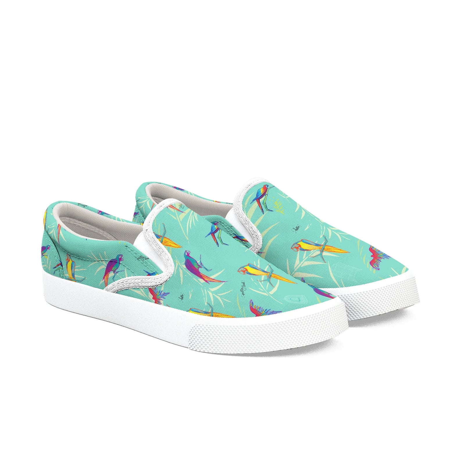 Macaw Pattern Slip-ons
