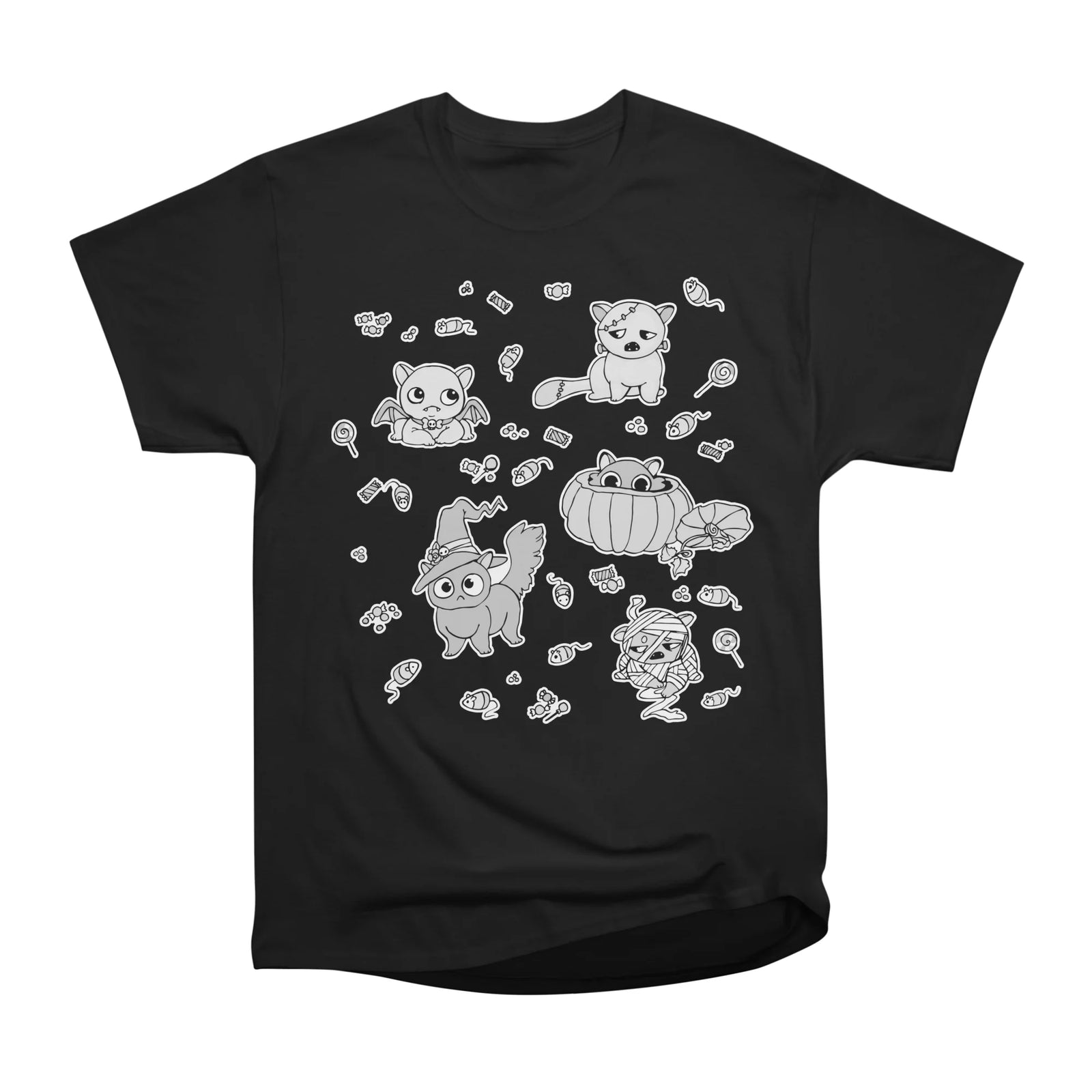 Spooky Chonky Cats - Grey version