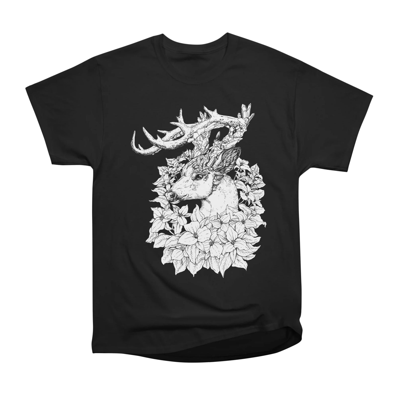 Trillium and Quartz Buck - Black Linework