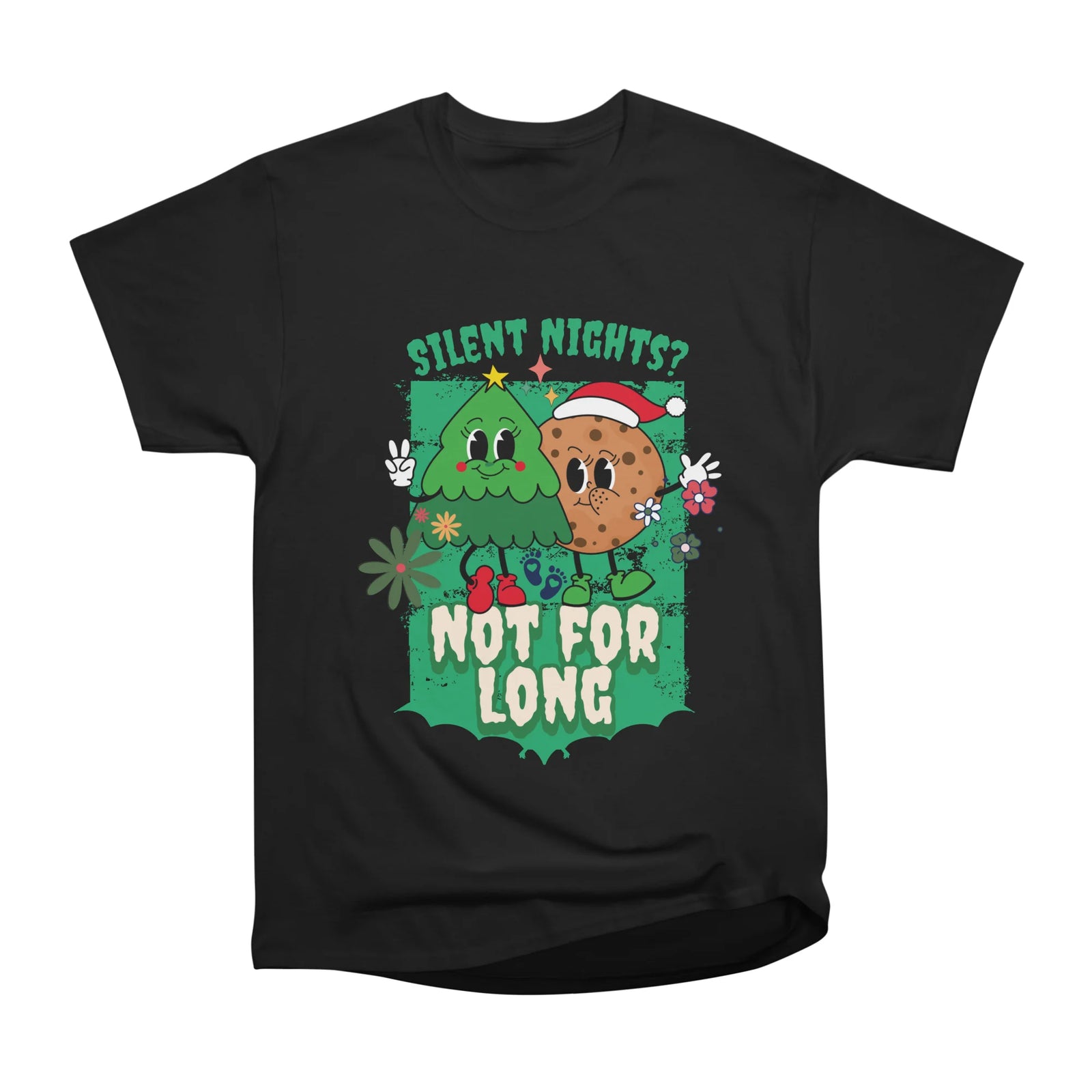 Retro Groovy Christmas Pregnancy Announcement
