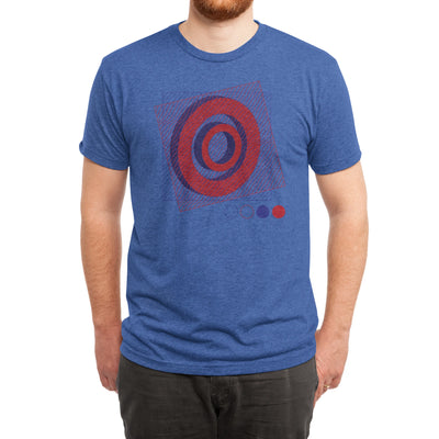red, blue, circle and line