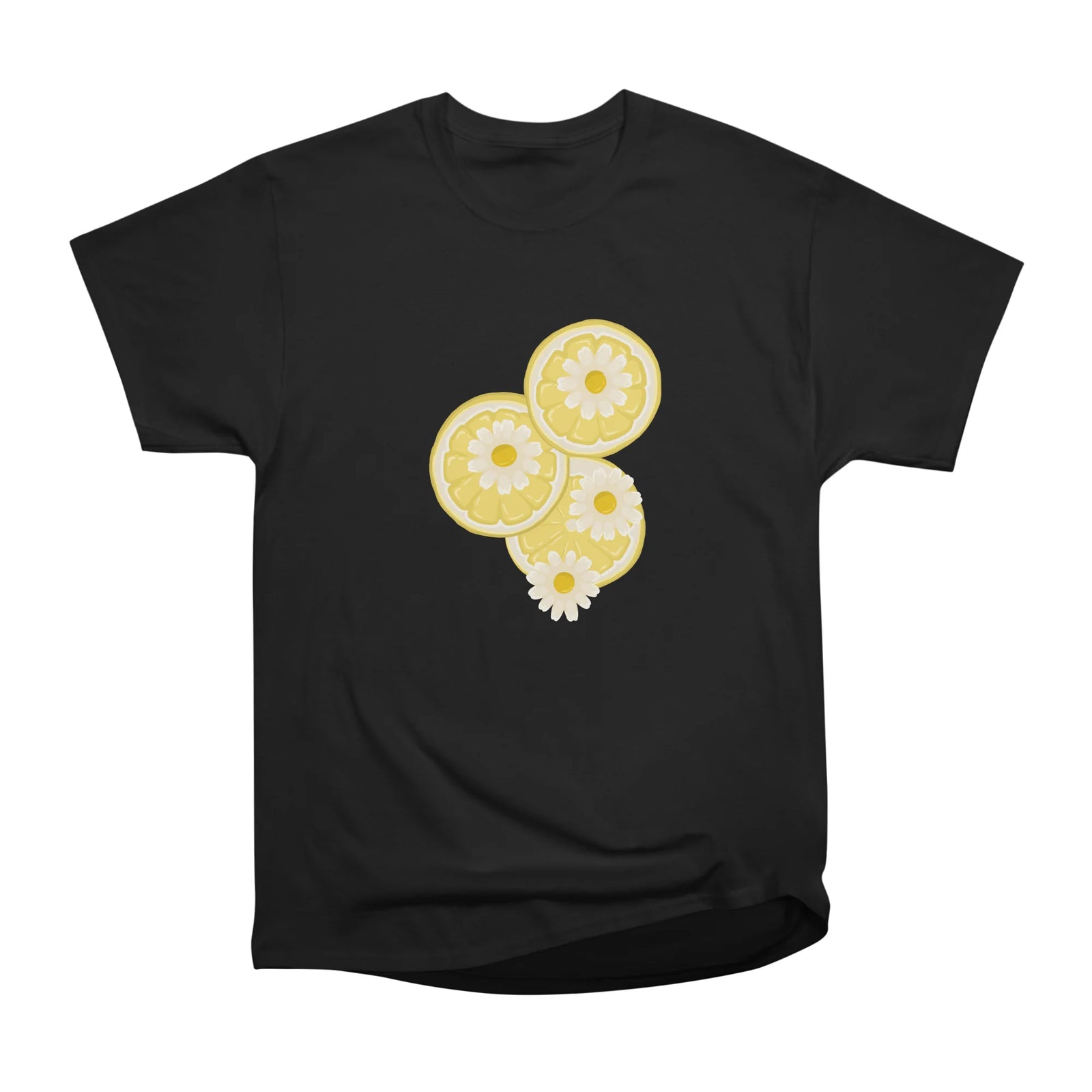 daisies on a lemon with
