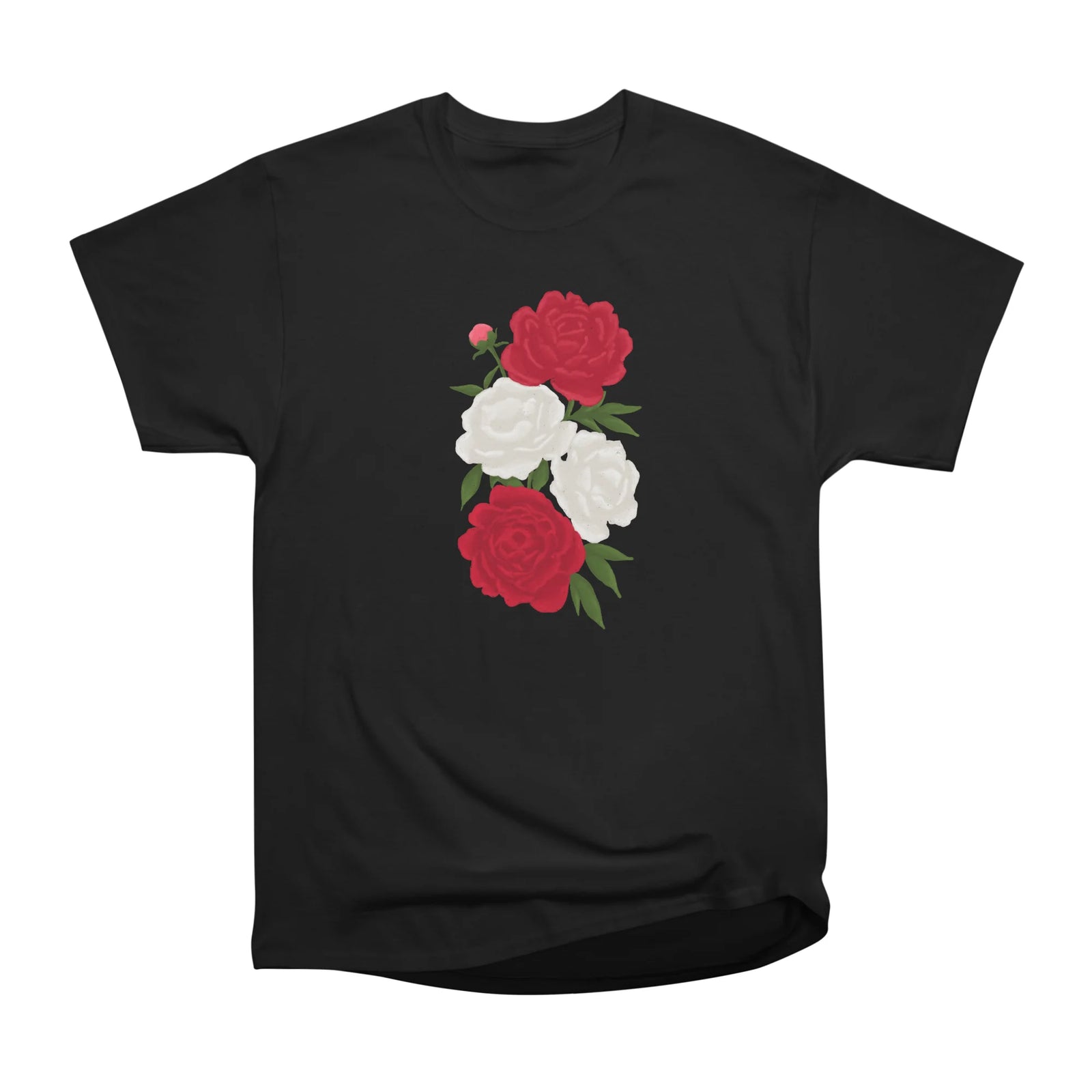 red and white roses