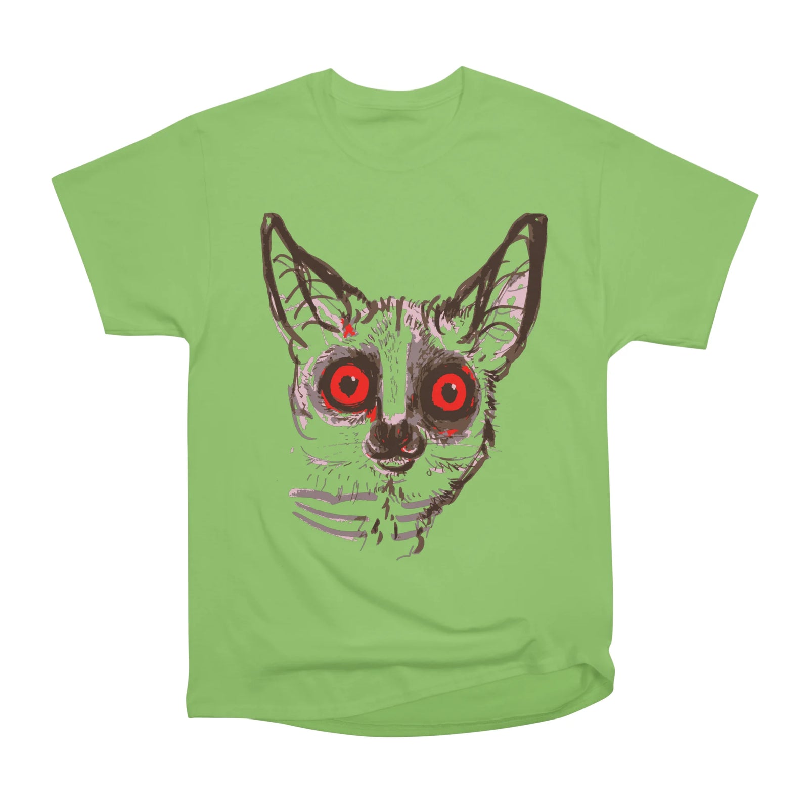 Galago with red eyes