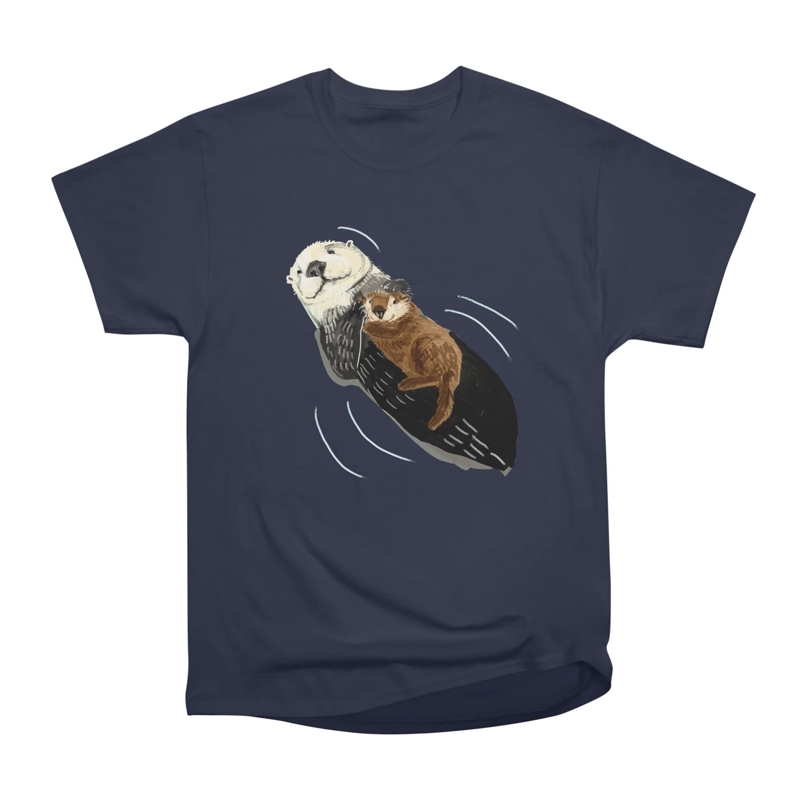 Sea otter with a baby