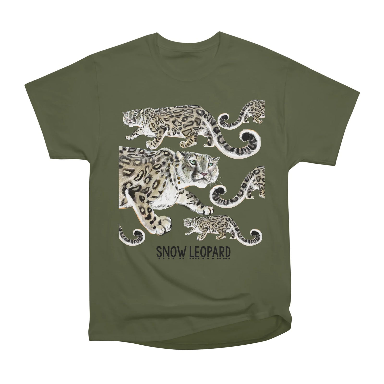 Snow Leopard in winter peri color