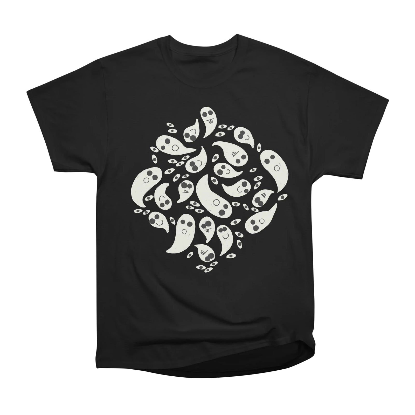 Fun Ghosts Cottage Halloween Black
