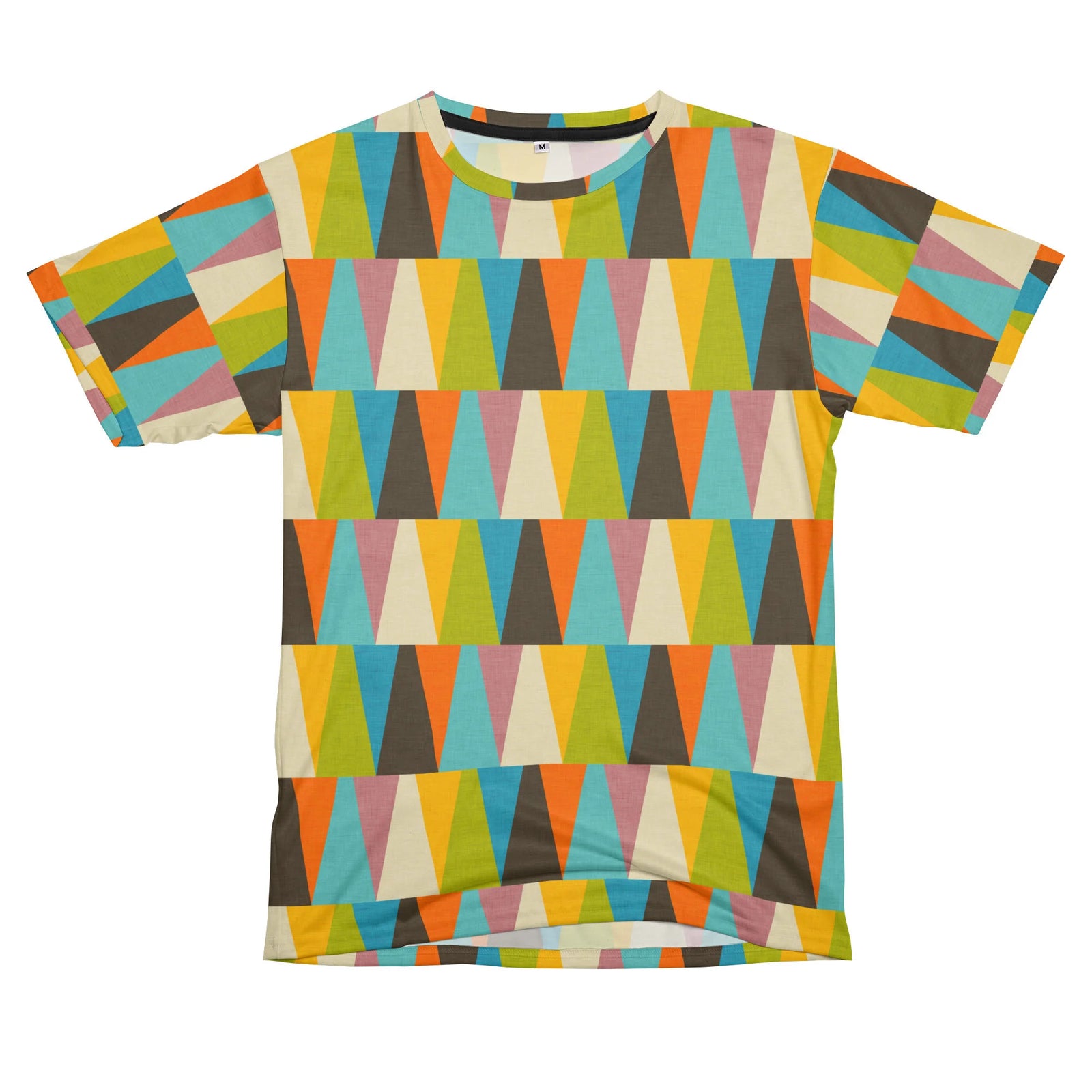Retro Color Block Triangle Color Happy