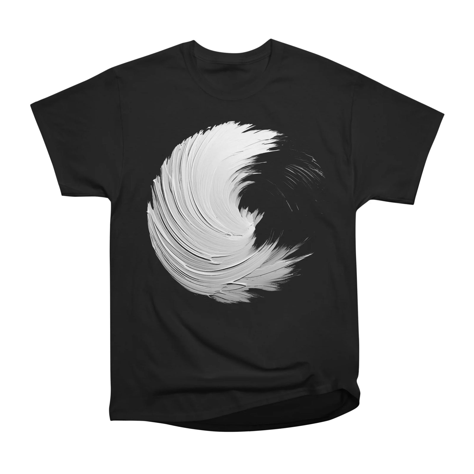 white on black