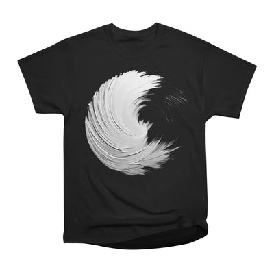 white on black