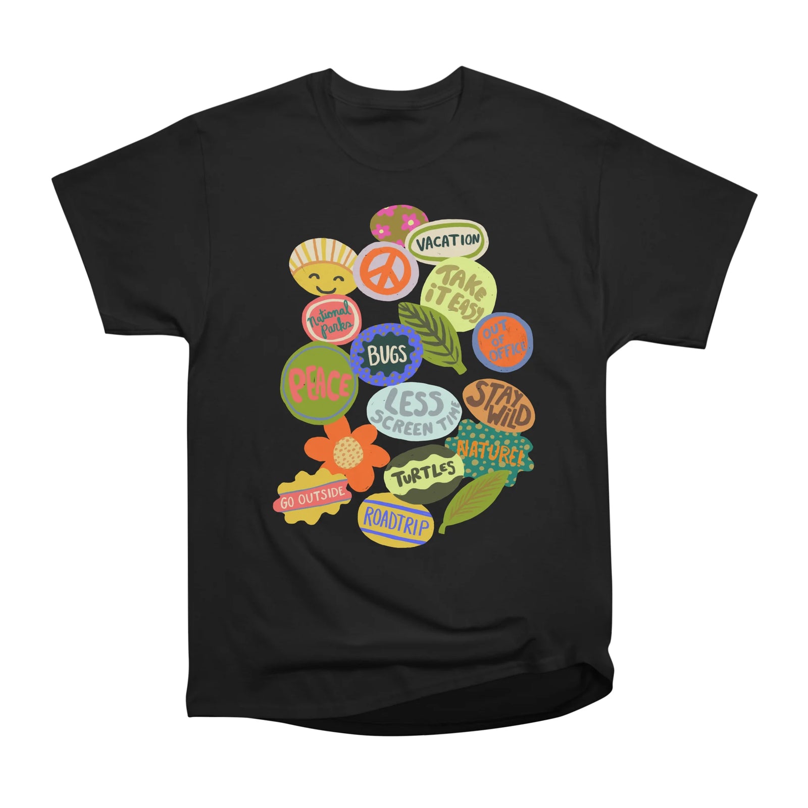 Retro Outdoorsy Sticker Collage