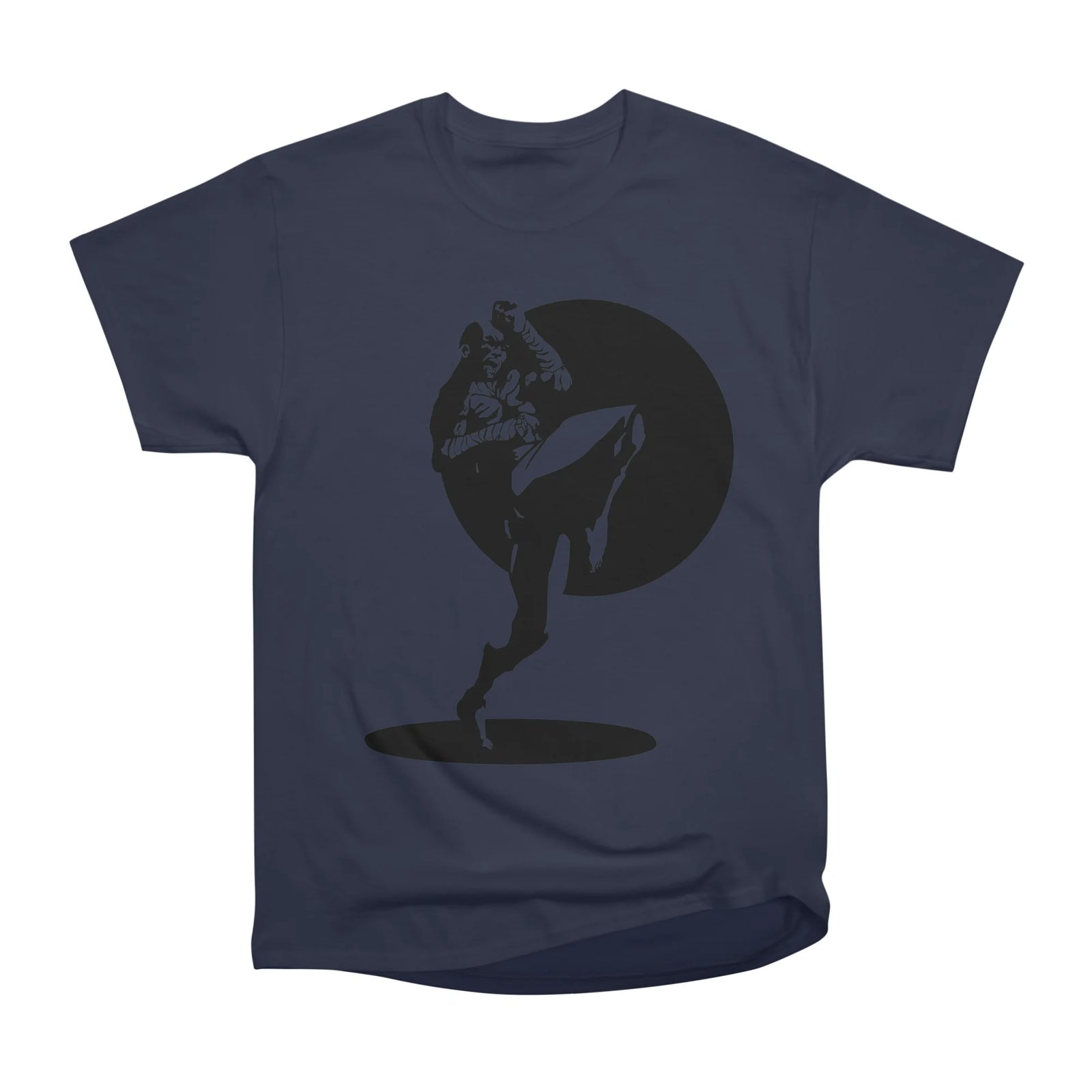 muay thai fighter black stencil art