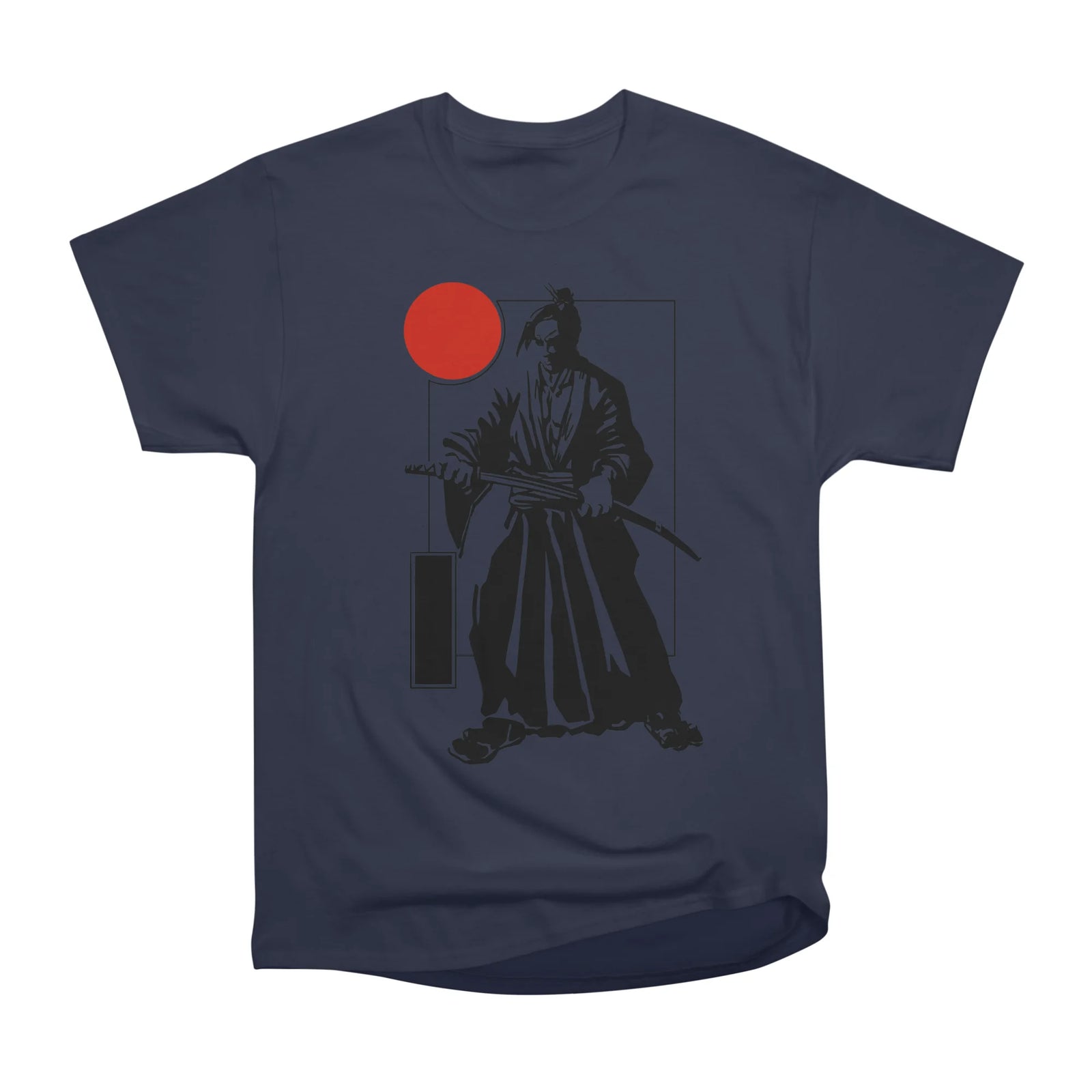 Samurai stencil art with frame