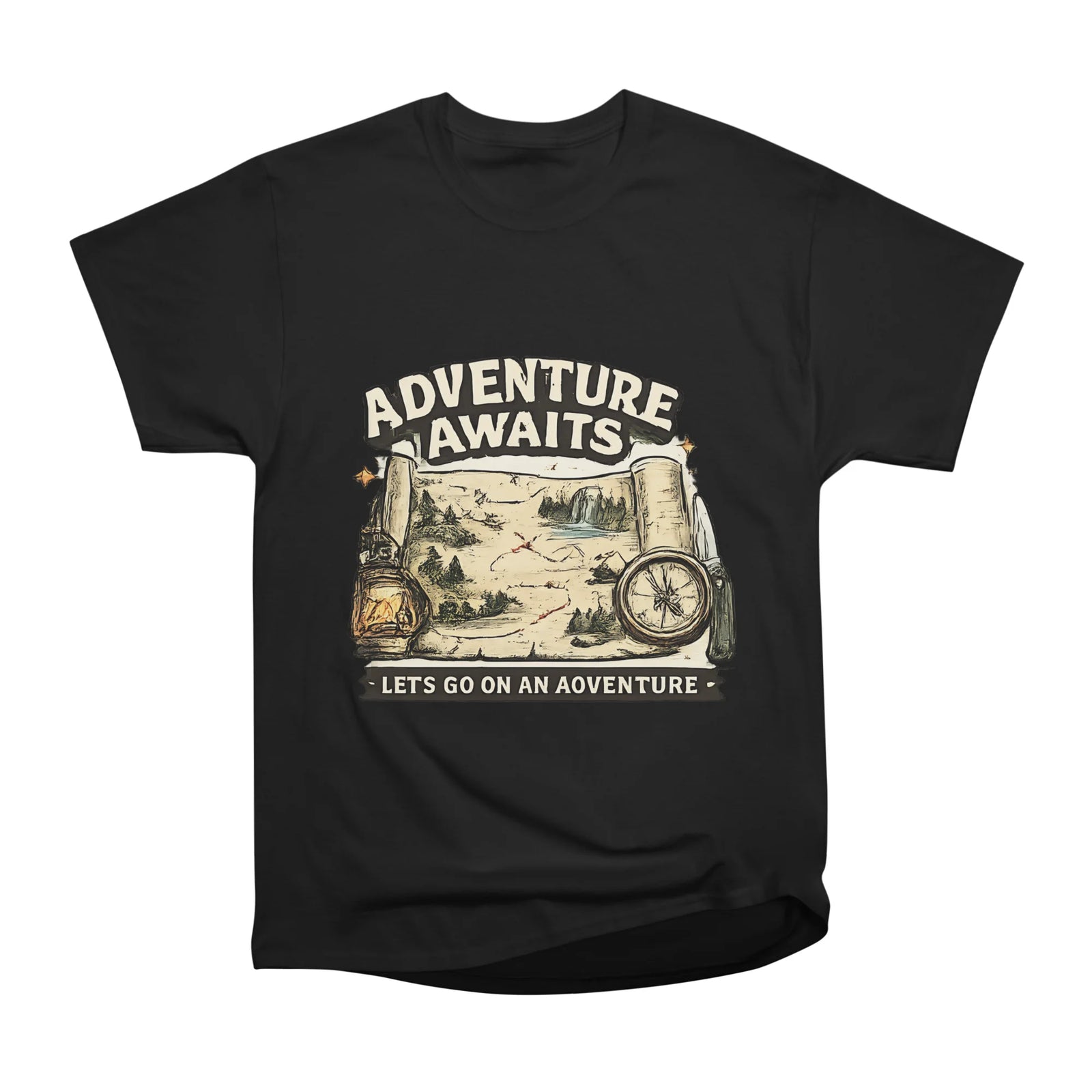 Adventure Awaits Let's Go On An Adventure Vintage Map Art
