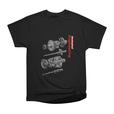 Mechanical Engineering Gears & Axles - Industrial Blueprint Art
