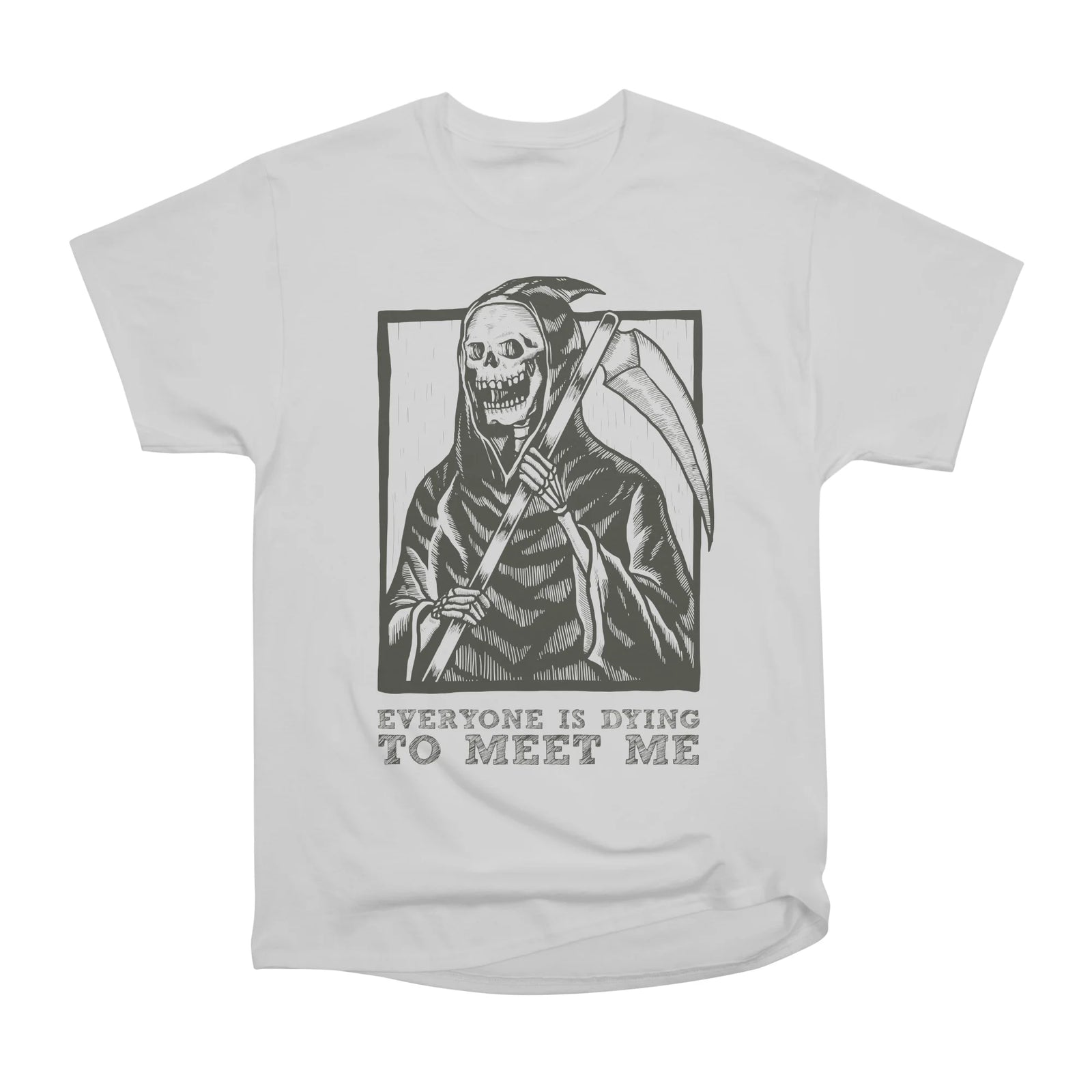 The Grim Reaper - Gothic drawing design of grim reaper with sickle