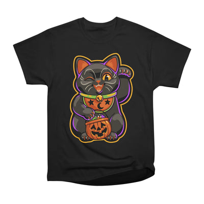 Halloween Lucky Black Cat Maneki Neko