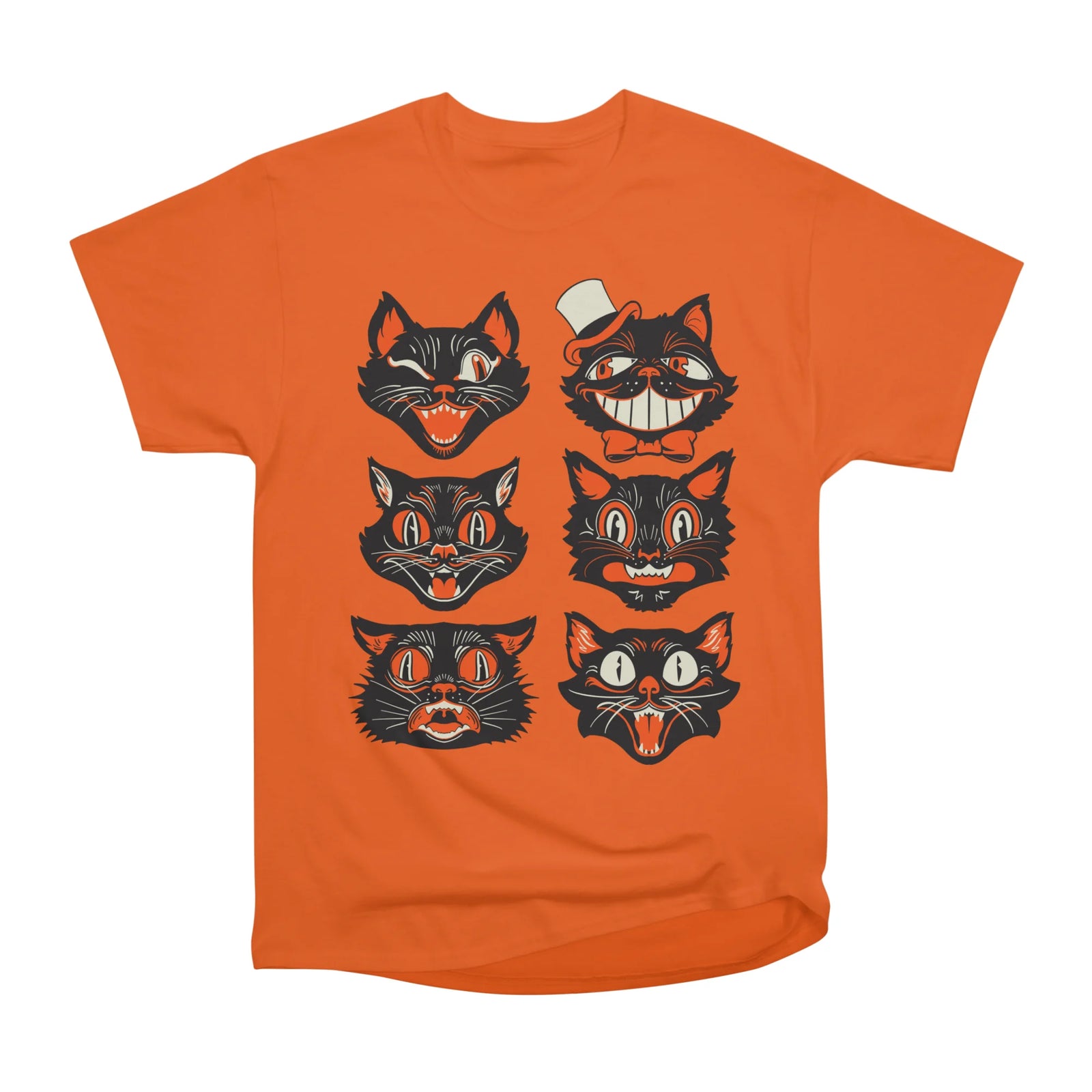 Retro Halloween Black Cats