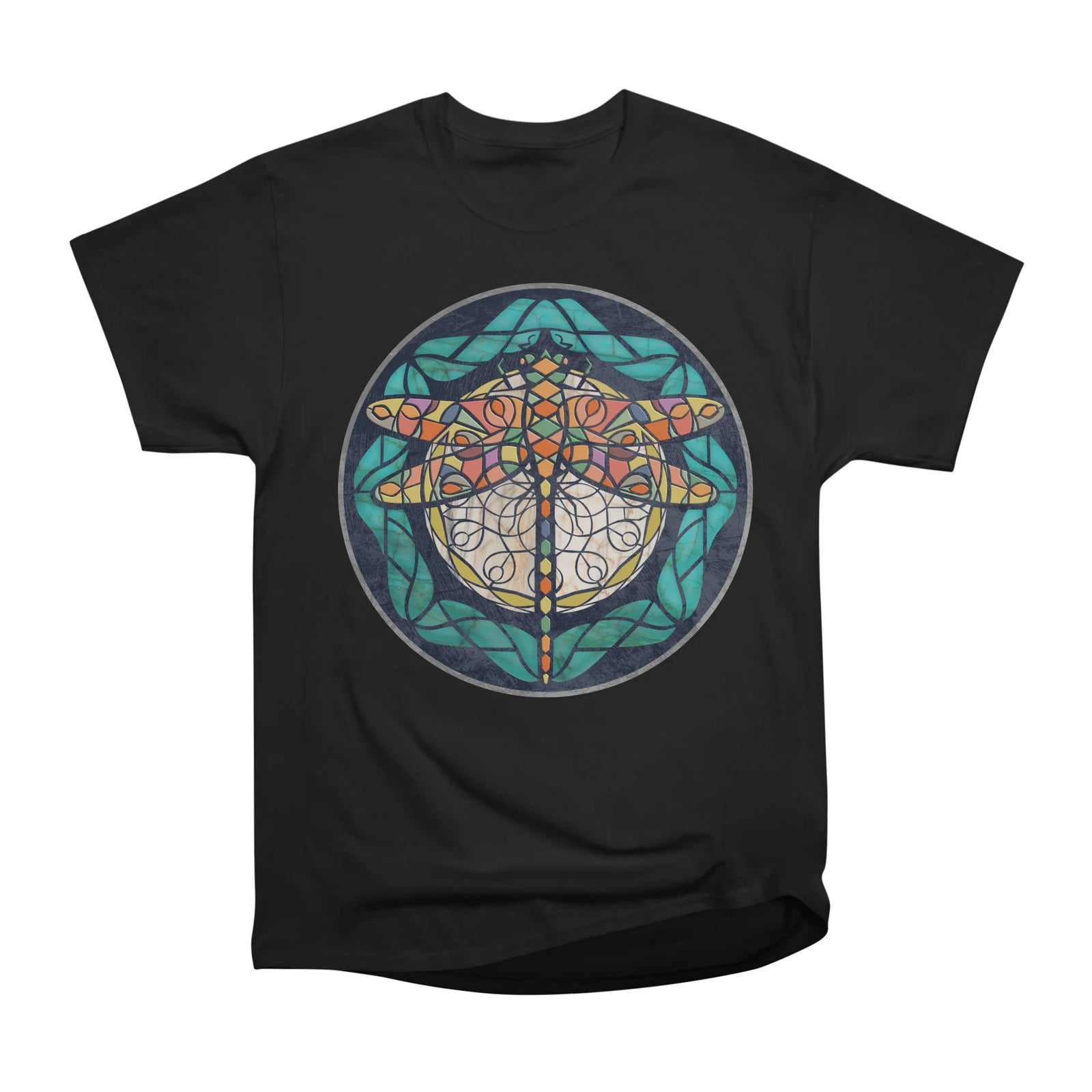 Geometric Dragonfly Marble Mosaic