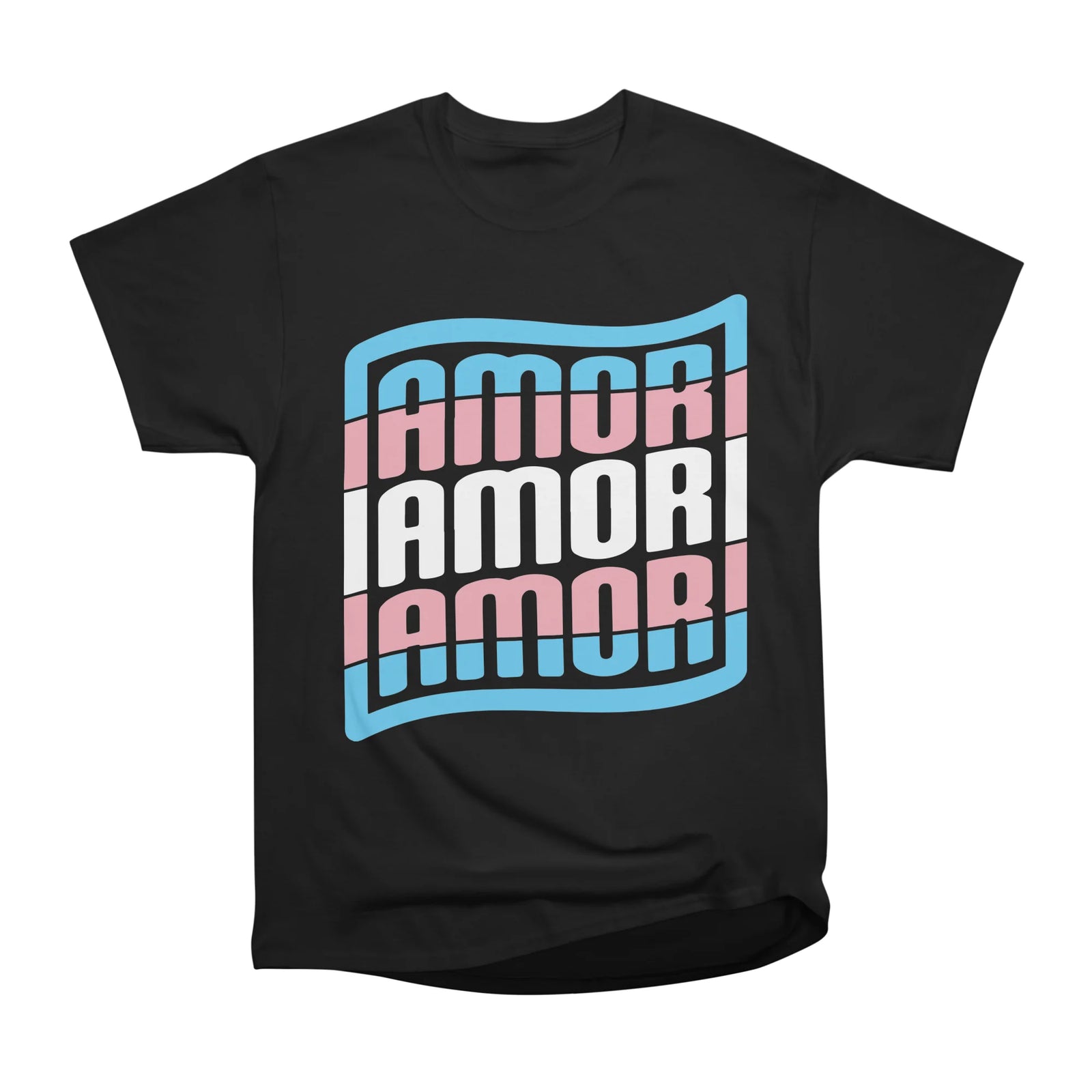 AMOR AMOR AMOR Pride Flag: Trans Flag
