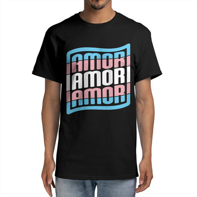 AMOR AMOR AMOR Pride Flag: Trans Flag