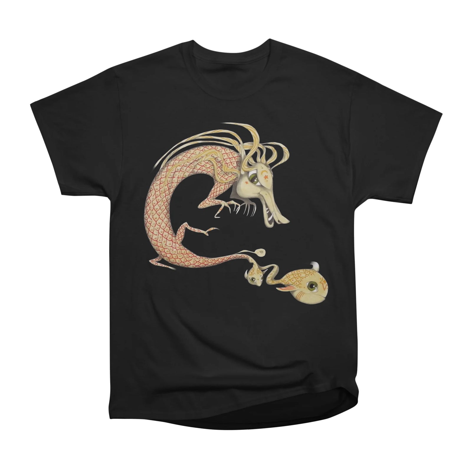 Dragon with fish