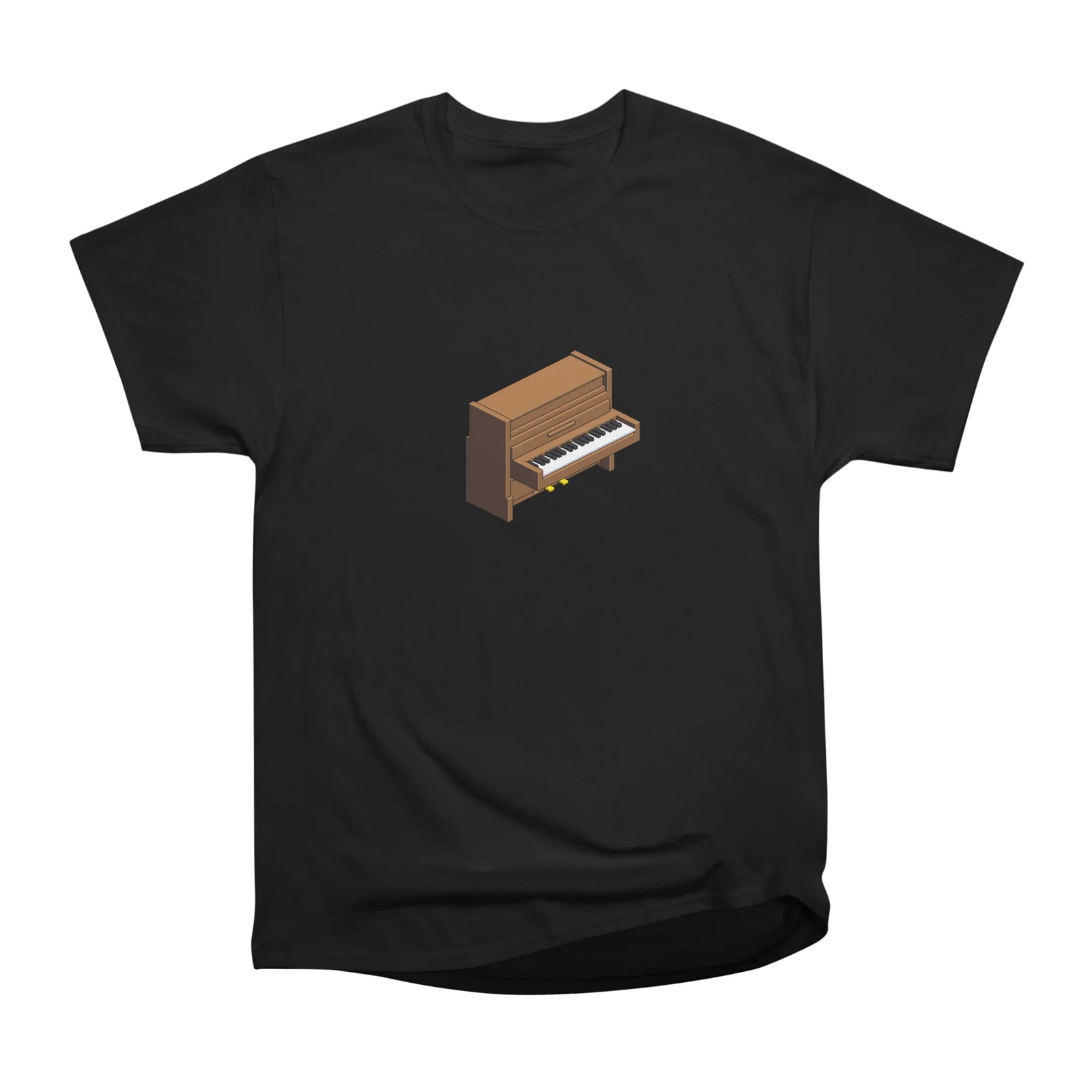Classic wooden piano pixel art