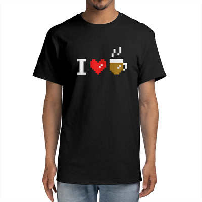 I love coffee - pixel art
