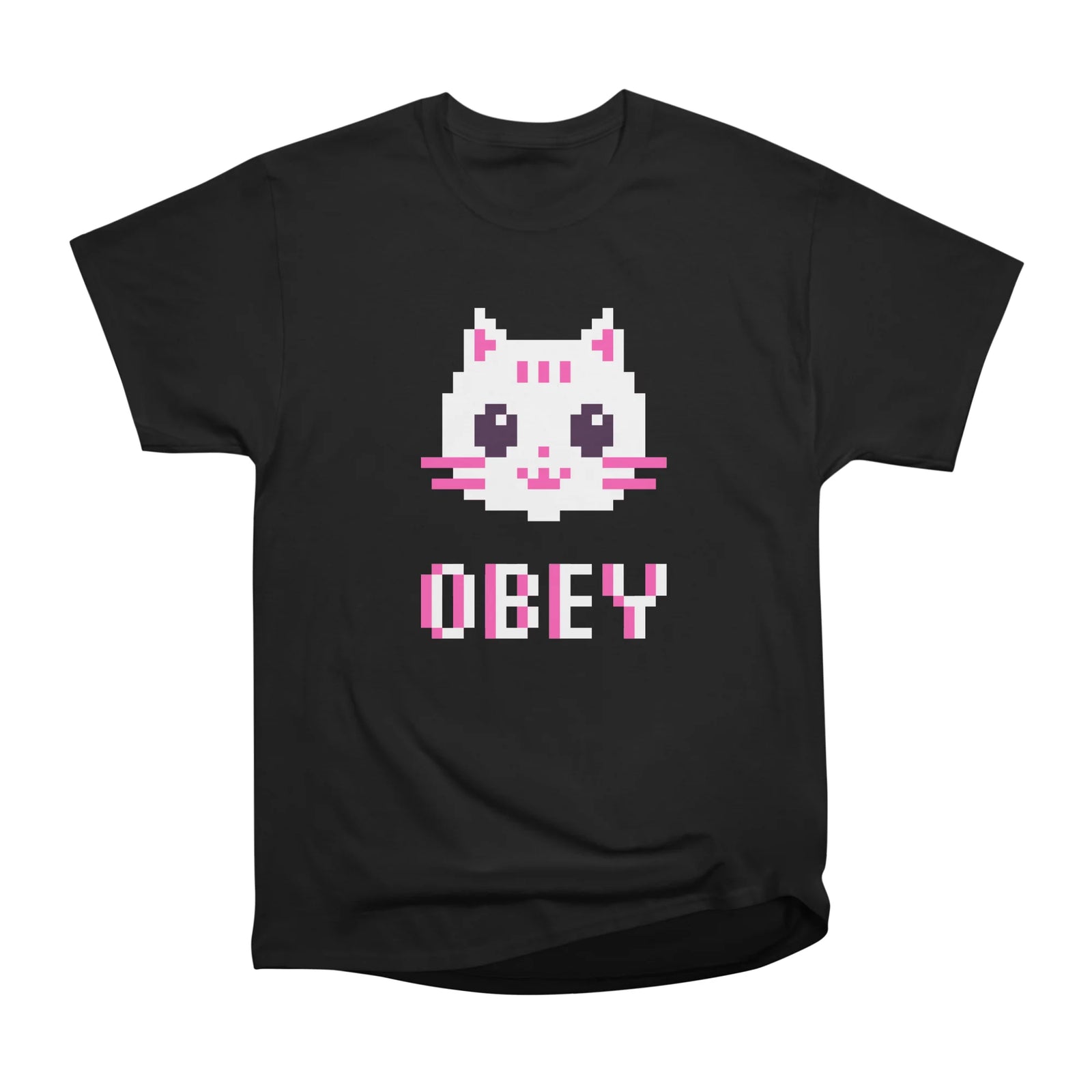 OBEY - pixel art cute kawaii cat