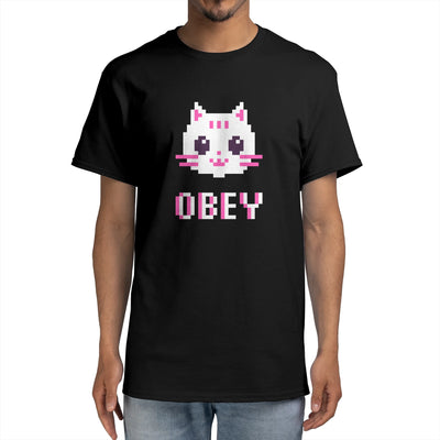 OBEY - pixel art cute kawaii cat