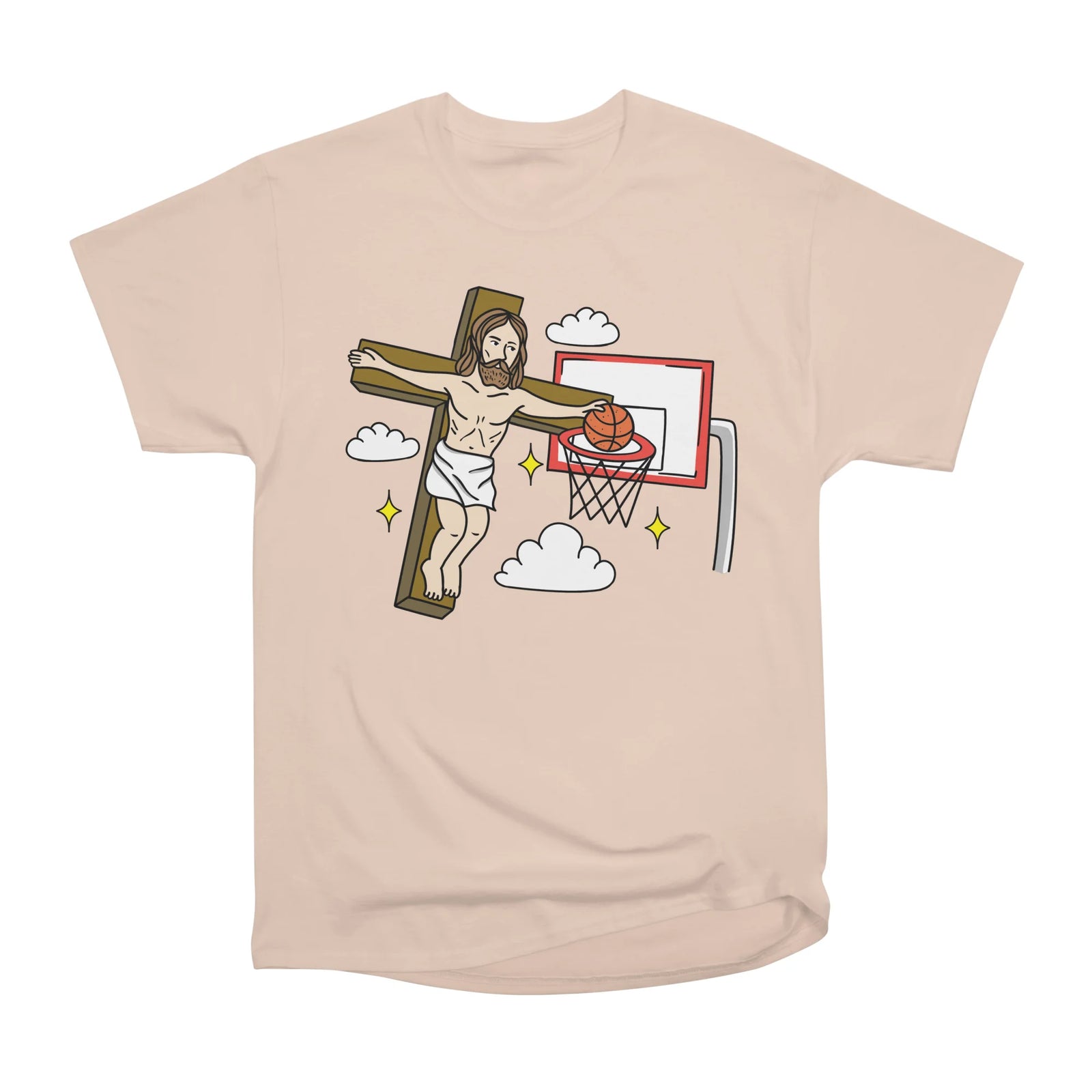 Jesus Playing Basketball On The Cross