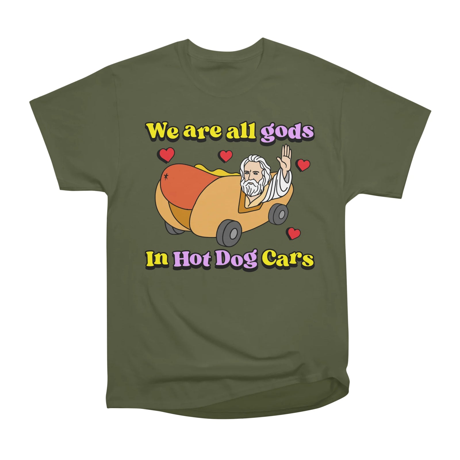 We Are All Gods In Hot Dog Cars
