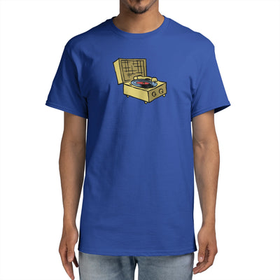 Record Player Tee - yellow