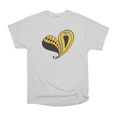 Kayt Miller Exclusive Paisley Heart Yellow
