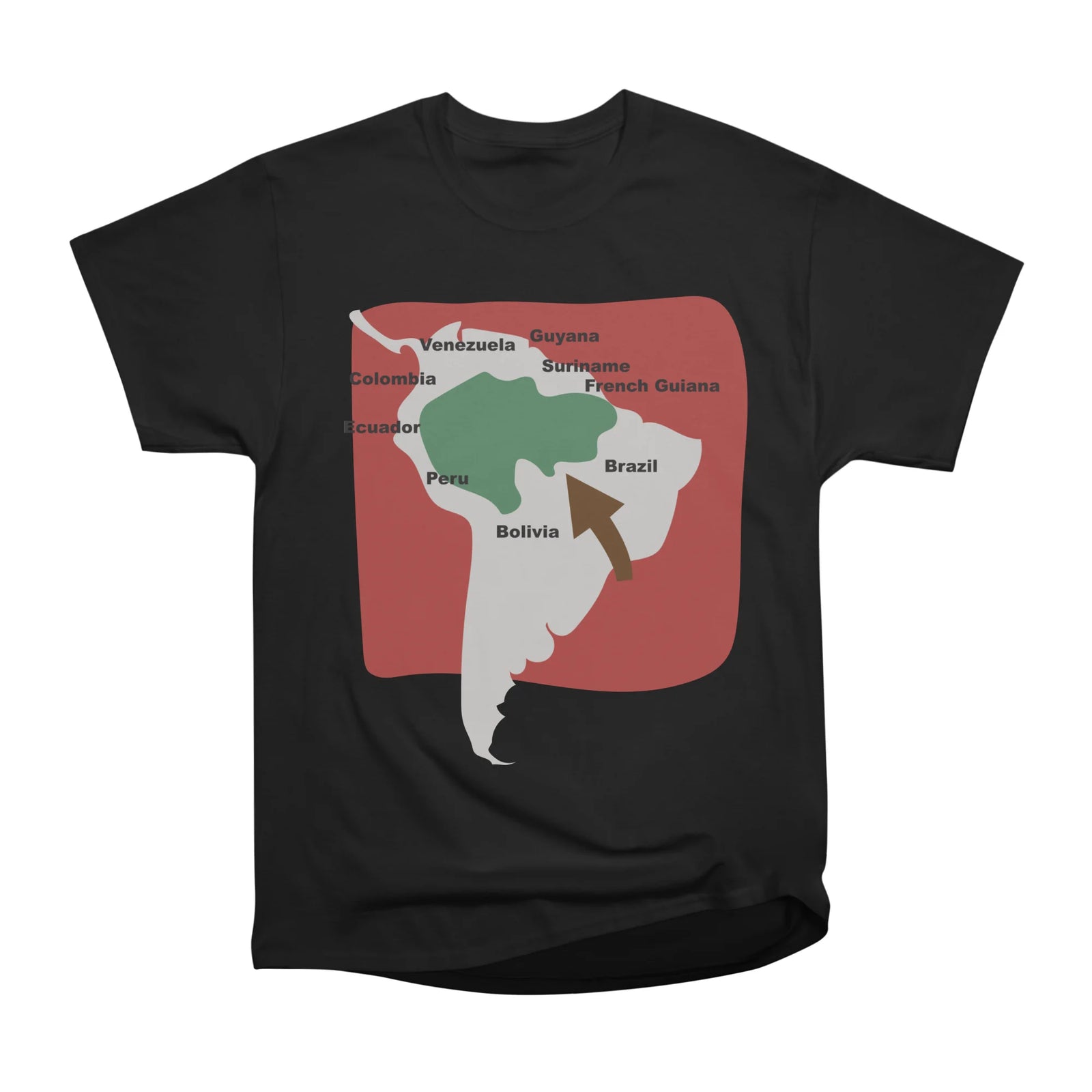 Amazon Rainforest Region Map (South America Overview)