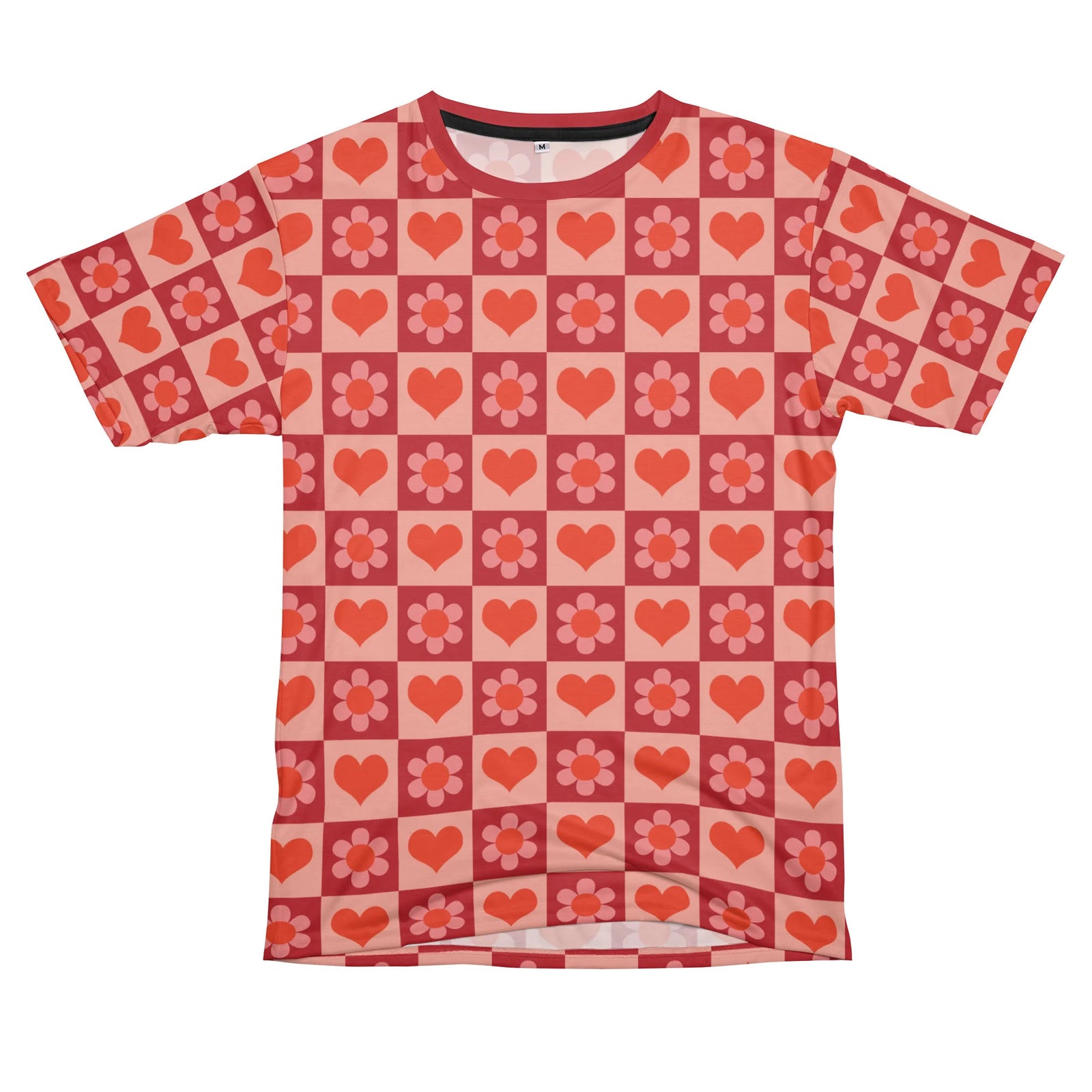 Flower Power Hearts and Flowers Grid Pattern