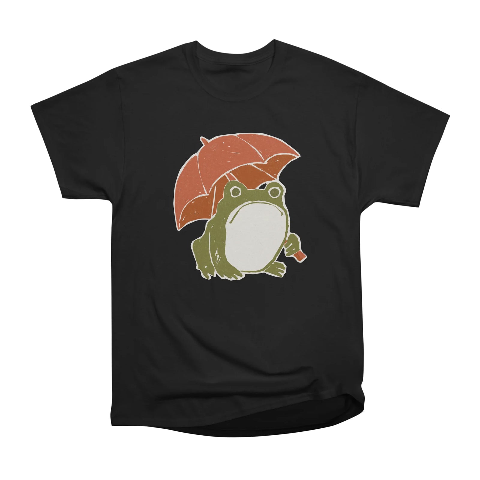Frog with Umbrella in the Rain
